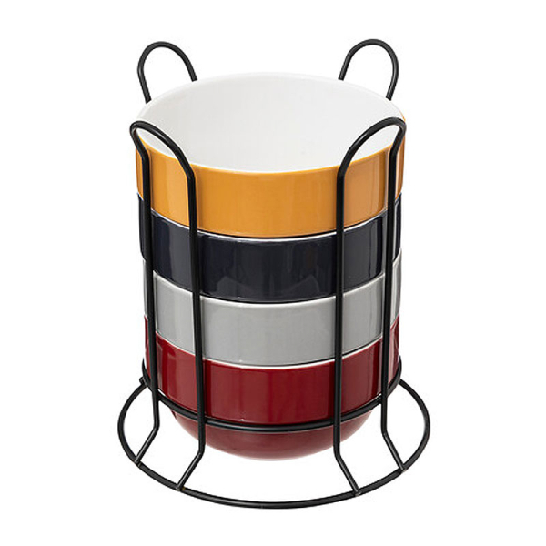 Μπωλ Σε Σταντ (Σετ 4τμχ) S-D Bowl On Rack 140609