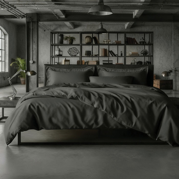 Σεντόνια Υπέρδιπλα (Σετ) Makis Tselios Loft Dark Grey