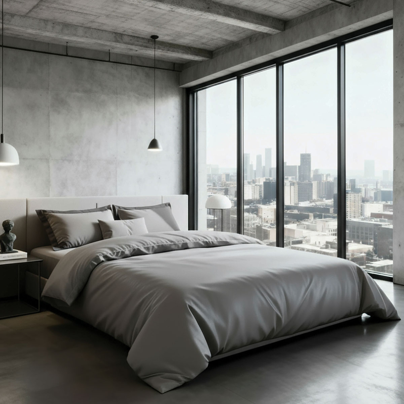 Ζεύγος Μαξιλαροθήκες Oxford (50x70) Makis Tselios City Dark Grey