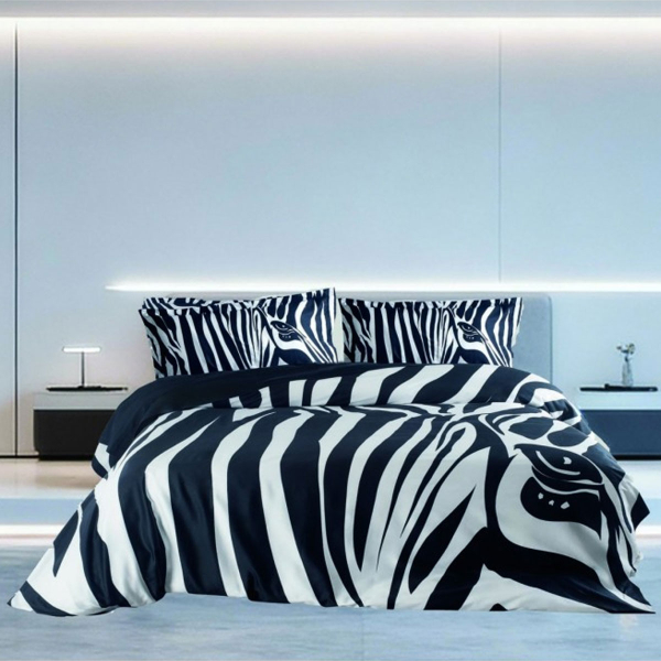 Παπλωματοθήκη King Size (Σετ 240x250) 2 Όψεων Makis Tselios Zebra