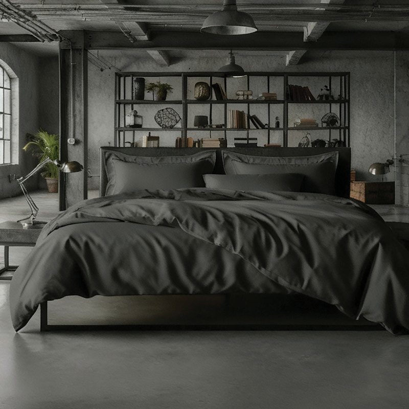 Σεντόνια King Size (Σετ) Makis Tselios Loft Dark Grey