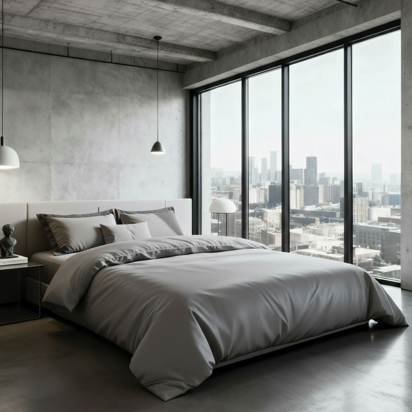 Σεντόνι Μονό Επίπεδο (170x270) Makis Tselios City Dark Grey