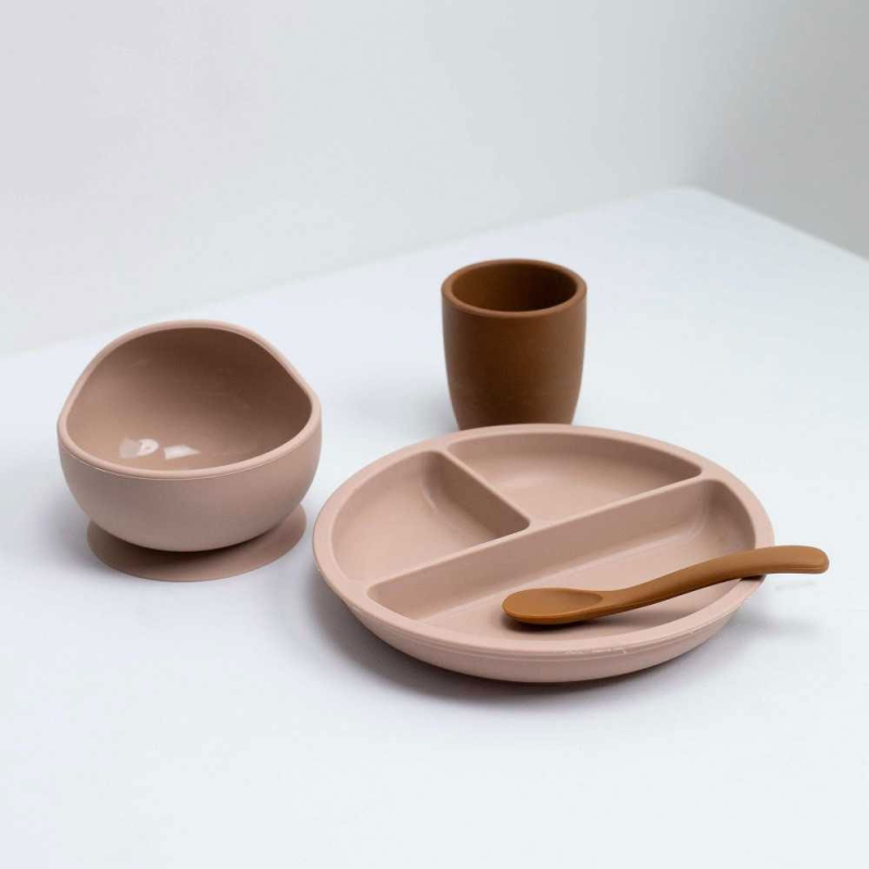 Παιδικό Σετ Φαγητού 4τμχ Trois Kilos Sept Εκρού 55-8530001