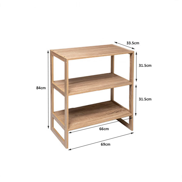 Ραφιέρα Δαπέδου 3 Θέσεων (69x33.5x84) F-V Stackable 181222