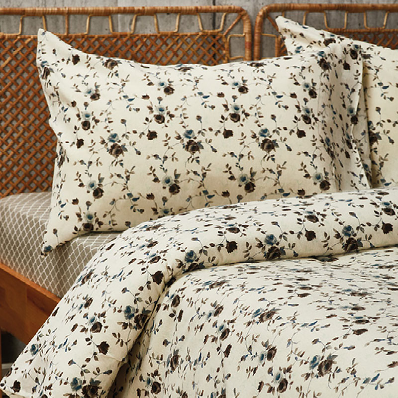 Σετ Σεντόνια 4τμχ Polycotton King 240x270εκ. Διώνη 602 White-Blue DimCol...