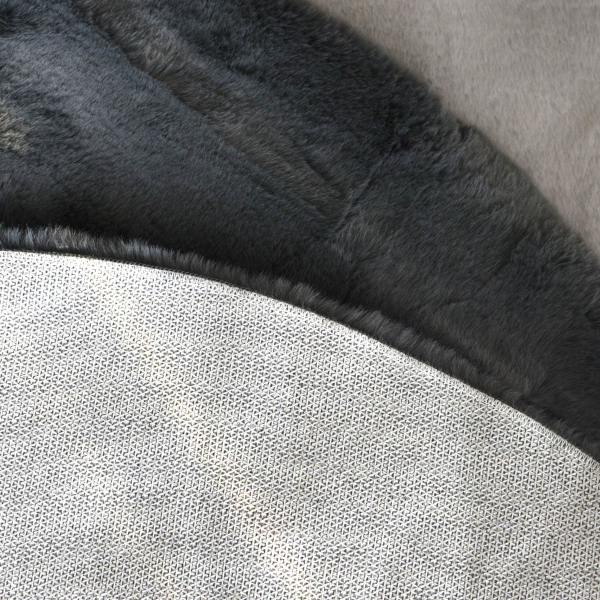 Πατάκι Γούνινο (60x90) Ravelia Fluffy Dark Grey Animal Shape