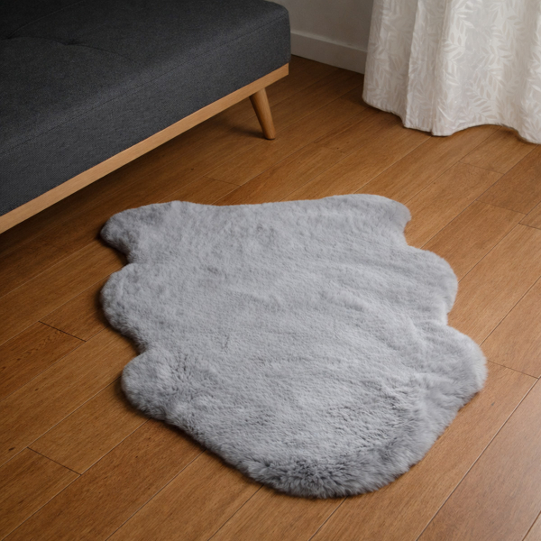 Πατάκι Γούνινο (60x90) Ravelia Fluffy Light Grey Animal Shape