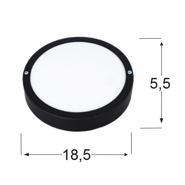 Απλίκα Εξωτερικού Χώρου Heronia 13-0153 Black