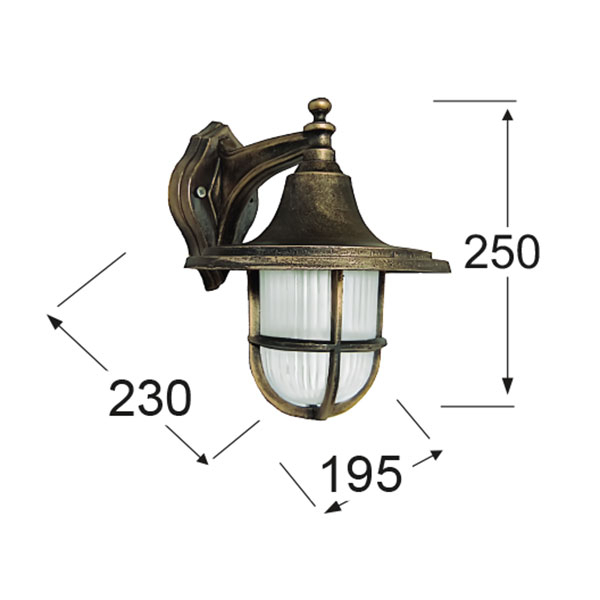 Απλίκα - Φανάρι Εξωτερικού Χώρου Heronia Aris 07-1141 Bronze