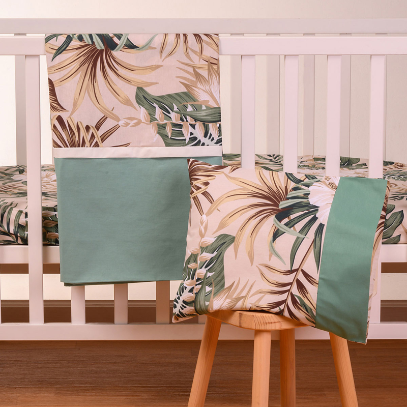 Σεντόνια Κούνιας (Σετ) Abo Tropical Leaves