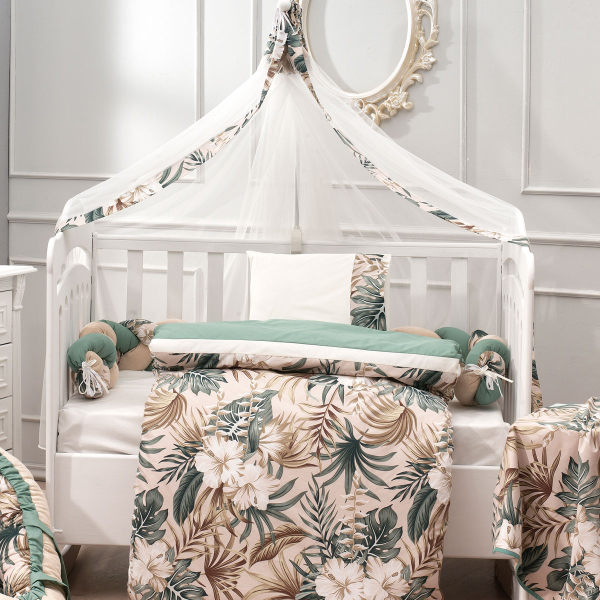 Σετ Κούνιας 3τμχ Abo Tropical Leaves