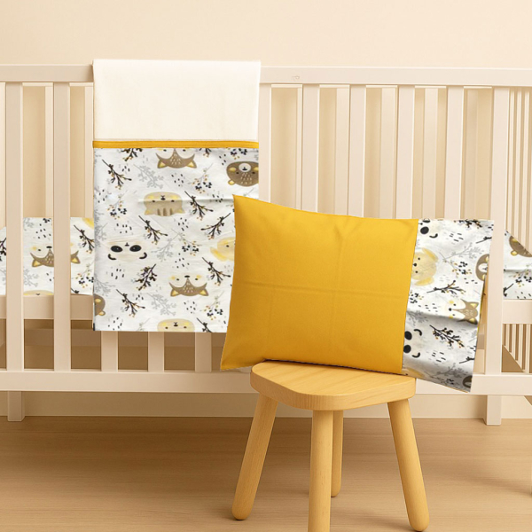 Σεντόνια Κούνιας (Σετ) Abo Forest White