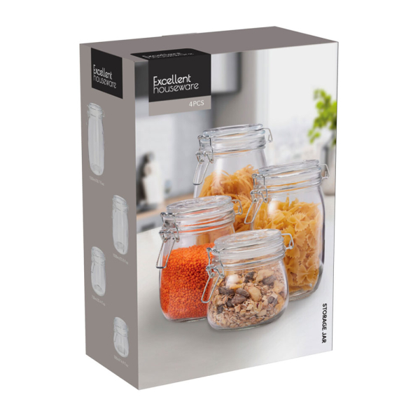 Δοχεία Αποθήκευσης (Σετ 4τμχ) K-M CD4000300