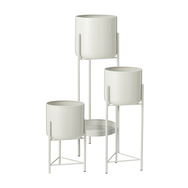 Κασπώ Με Βάση (Σετ 3τμχ) K-M White FZ1002340