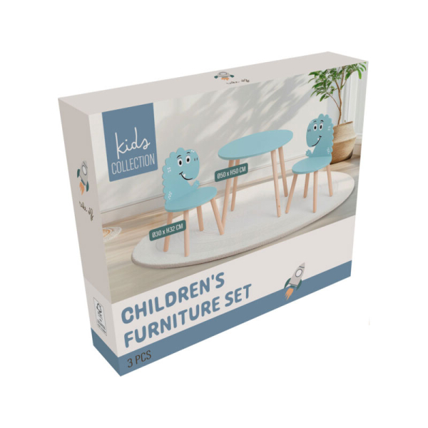 Παιδικό Τραπεζάκι + Καρέκλες (Σετ 3τμχ) K-M Dino DD1200080