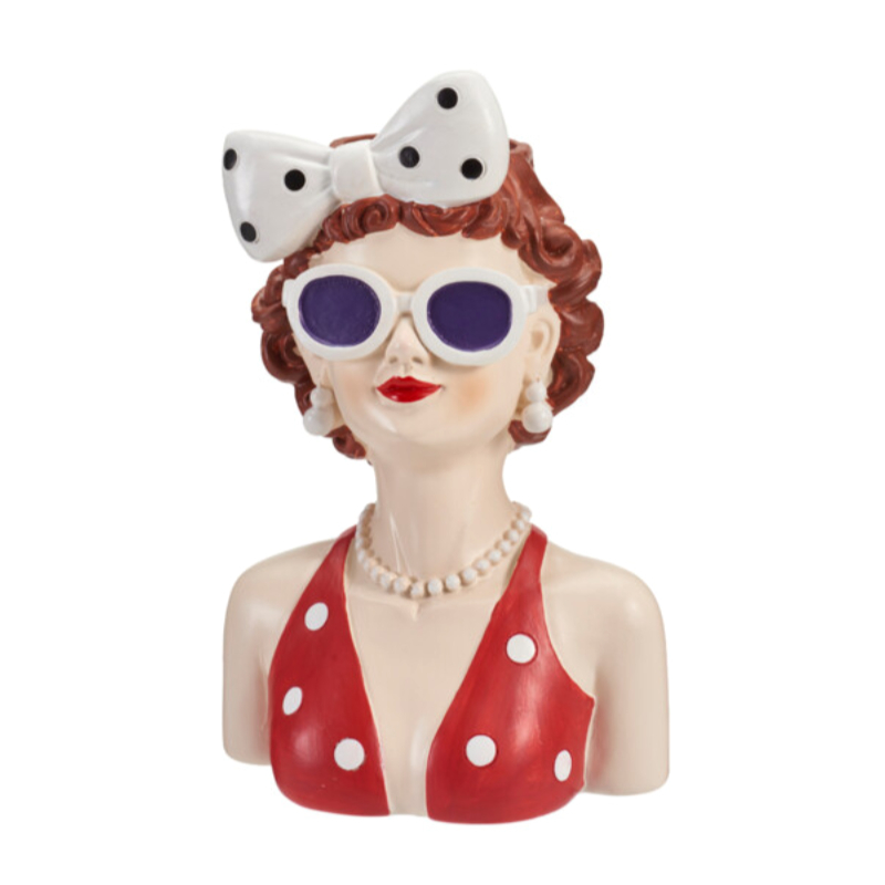 Διακοσμητικό Βάζο (14x9.5x19.5) K-M White Sunglasses NB1250770