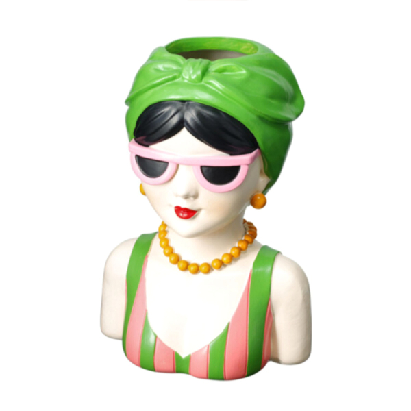 Διακοσμητικό Βάζο (13.8x10.5x19.5) K-M Black Hair NB1250780