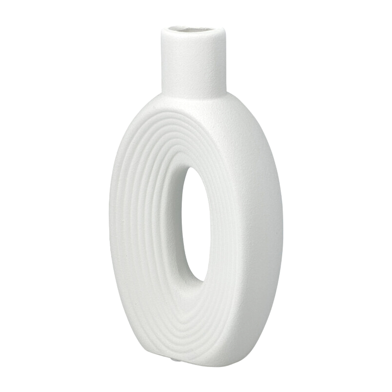 Διακοσμητικό Βάζο (13.5x6x26) K-M White 095903120