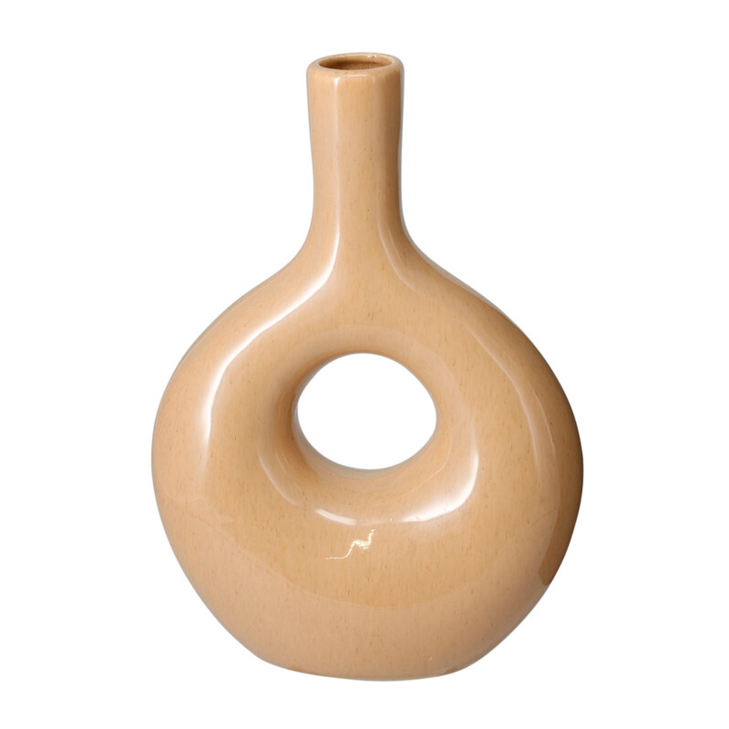 Διακοσμητικό Βάζο (17.5x8.5x26) K-M Beige 095903130