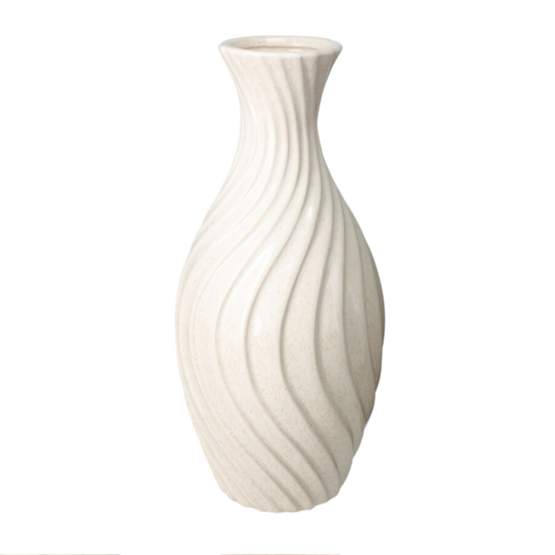 Διακοσμητικό Βάζο (Φ15.5x33) K-M Ecru 095903140