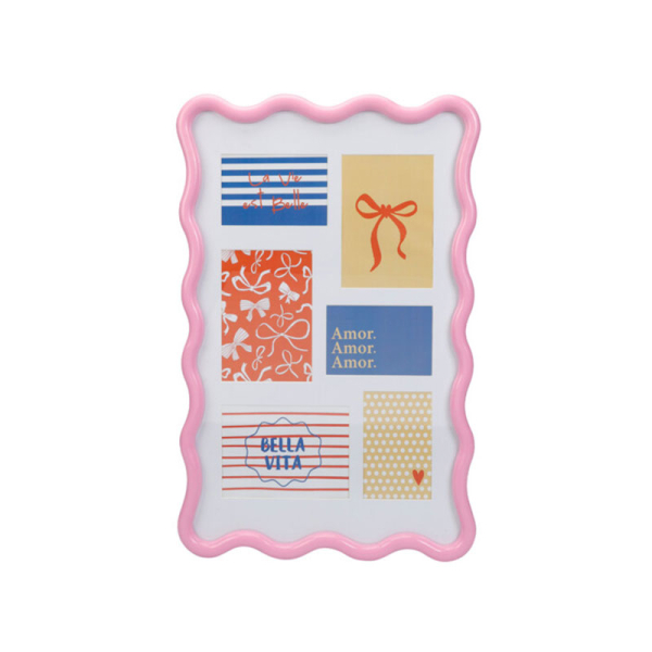 Κορνίζα 6 Θέσεων (40x1.8x60) K-M Wavy Pink HZ5000200