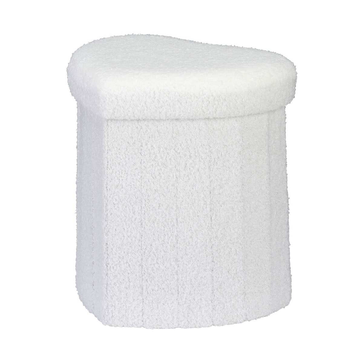 Σκαμπό Με Αποθηκευτικό Χώρο (34x28x35) K-M Hearts White NBD300130