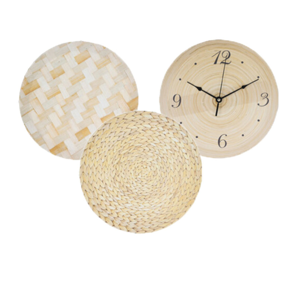 Ρολόι Τοίχου Με Πίνακες (Σετ 3τμχ) K-M Wood DD1000510