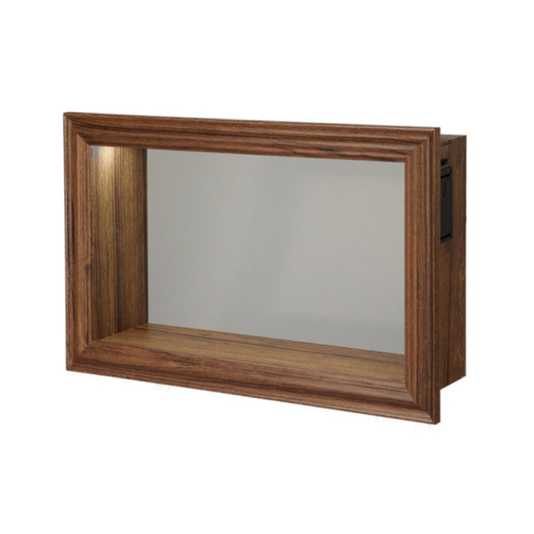 Ράφι Τοίχου Με Φως (40x10x25) K-M Dark Wood DD1001250