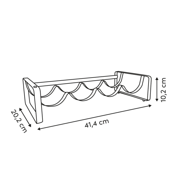 Μπουκαλοθήκη 4 Θέσεων (41.4x20.2x10.2) F-V Black Edition 190239
