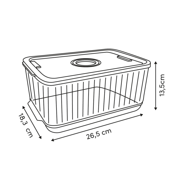 Ράφι Ψυγείου Με Καπάκι (26.5x18.2x13.5) F-V Streaks 190243