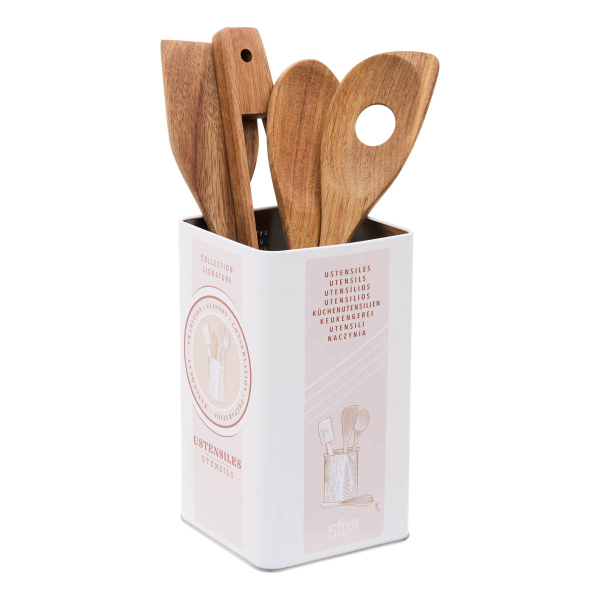 Κουτάλες Μαγειρικής + Βάση (Σετ 5τμχ) F-V Signature 190252