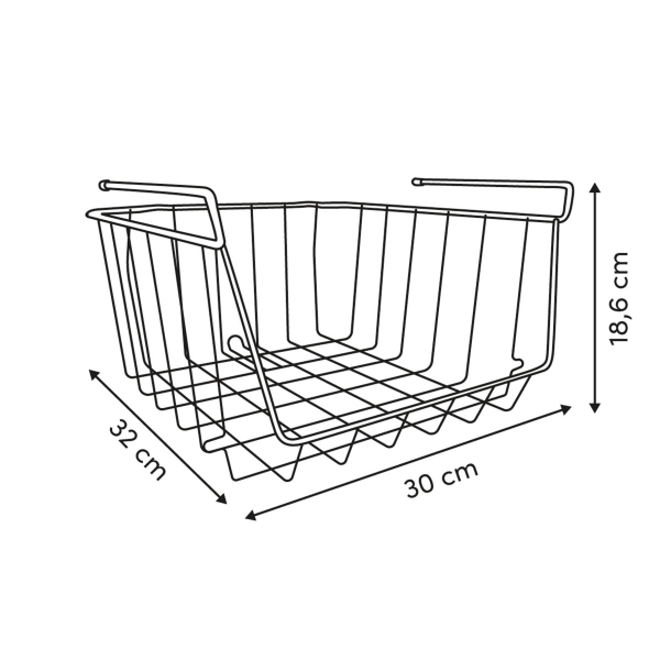 Κρεμαστό Καλάθι Αποθήκευσης Για Ράφι (30x32x18.6) F-V Spacy 212736