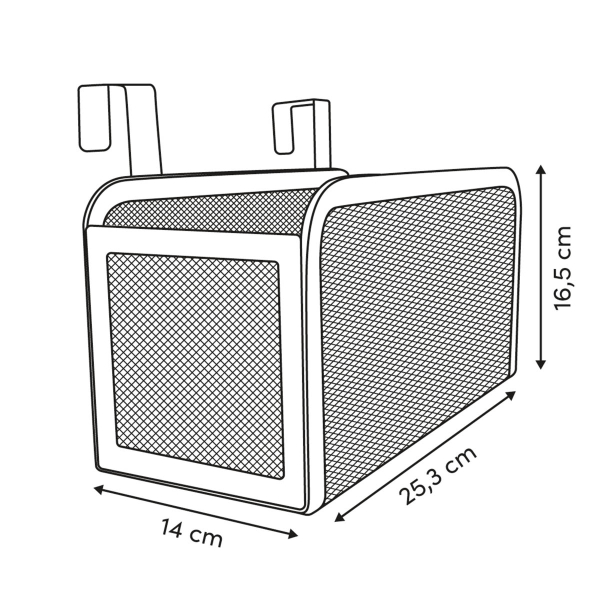 Κρεμαστό Καλάθι Αποθήκευσης Για Ντουλάπι (25.3x14x16.5) F-V Spacy 212742
