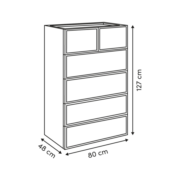 Συρταριέρα 6 Θέσεων (80x48x127) F-V Framy 212808
