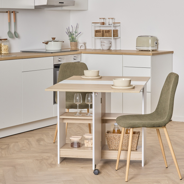 Τραπέζι Κουζίνας Πτυσσόμενο Με Ράφια F-V Eat Up 212813