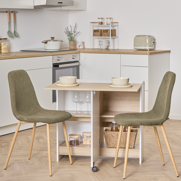 Τραπέζι Κουζίνας Πτυσσόμενο Με Ράφια F-V Eat Up 212813