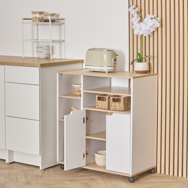 Τρόλεϊ/Ραφιέρα 6 Θέσεων Με Ντουλάπι (76x39.5x85) F-V Eat Up 212817