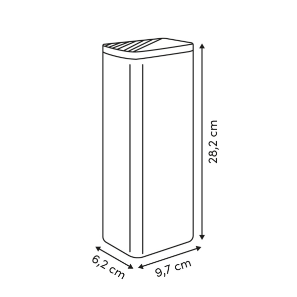 Δοχείο Για Σπαγγέτι 1kg Με Αεροστεγές Κλείσιμο (10x6x29) F-V Signature 213473