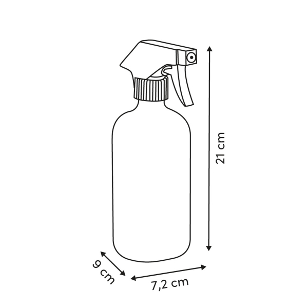 Γυάλινο Μπουκάλι Ψεκασμού 500ml (Φ7x21) F-V Sprayer 214519