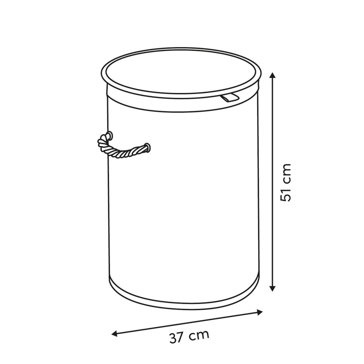 Καλάθι Απλύτων (Φ37X51) F-V Stemy 214725B Home Μπάνιο Καλάθια Spitishop