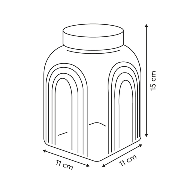 Δοχείο Αποθήκευσης 1lt Με Αεροστεγές Κλείσιμο F-V Arche 213480