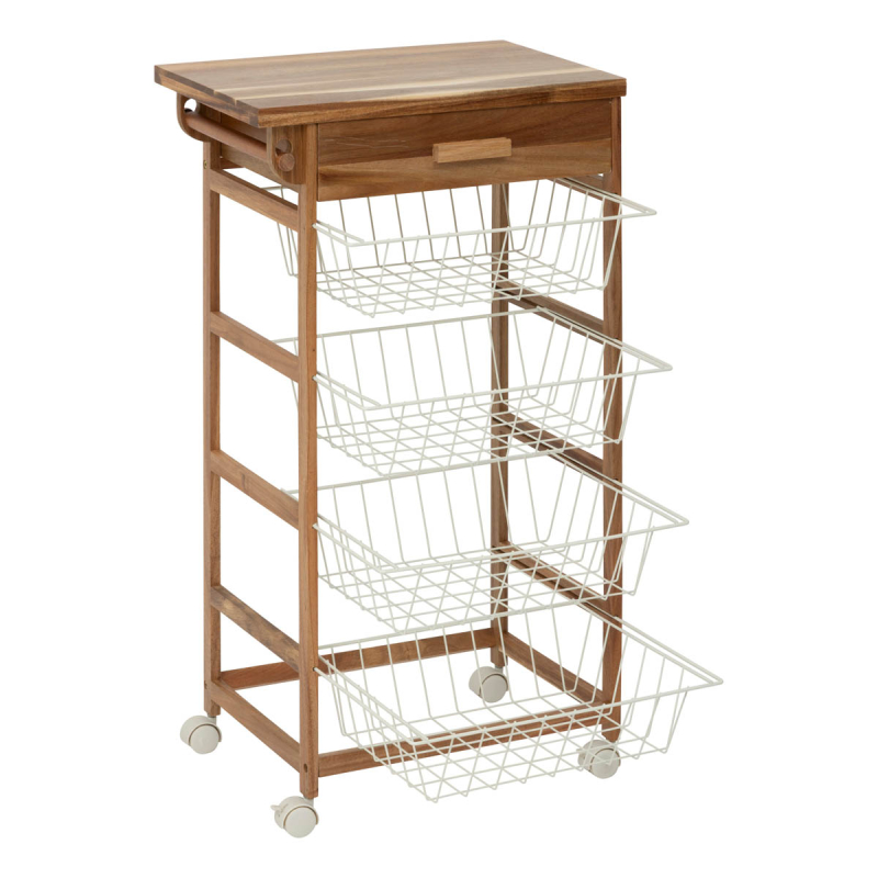 Τρόλεϊ/Ραφιέρα 5 Θέσεων (50x34.5x88.8) F-V Acacia 190291