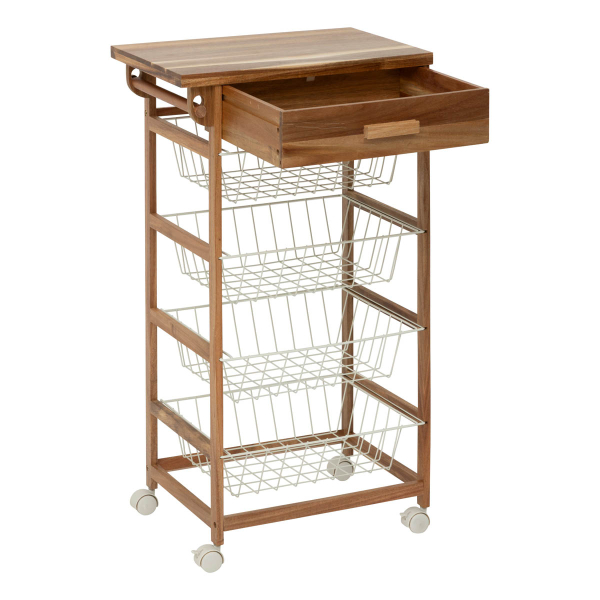 Τρόλεϊ/Ραφιέρα 5 Θέσεων (50x34.5x88.8) F-V Acacia 190291