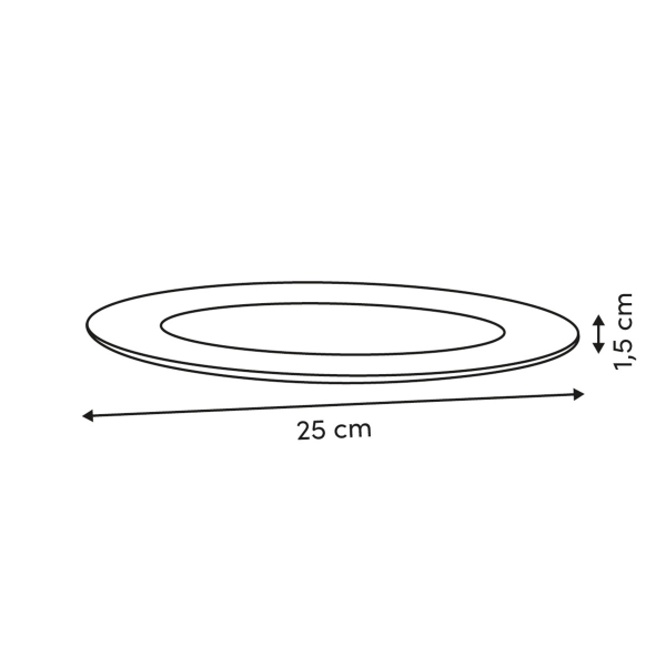 Πιάτο Φαγητού Ρηχό Πλαστικό (Φ25) F-V Eden 213545