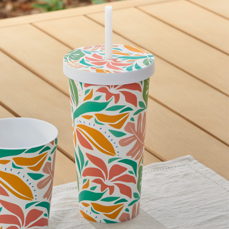 Ποτήρι Με Καλαμάκι 550ml F-V Eden 213547