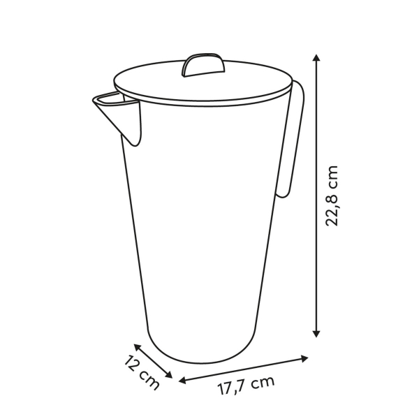 Κανάτα Νερού Με Καπάκι 1.6lt F-V Eden 213548