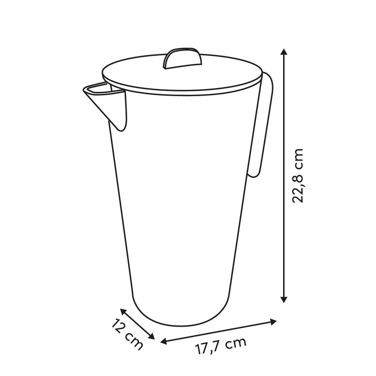 Κανάτα Νερού με Καπάκι 1 6Lt F-V Eden 213548 Home Είδη Σερβιρίσματος Κανάτες - Μπουκάλια Spitishop