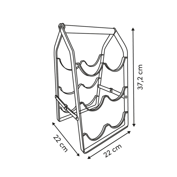 Μπουκαλοθήκη Αναδιπλούμενη 6 Θέσεων (22x22x37) F-V Balm 190302