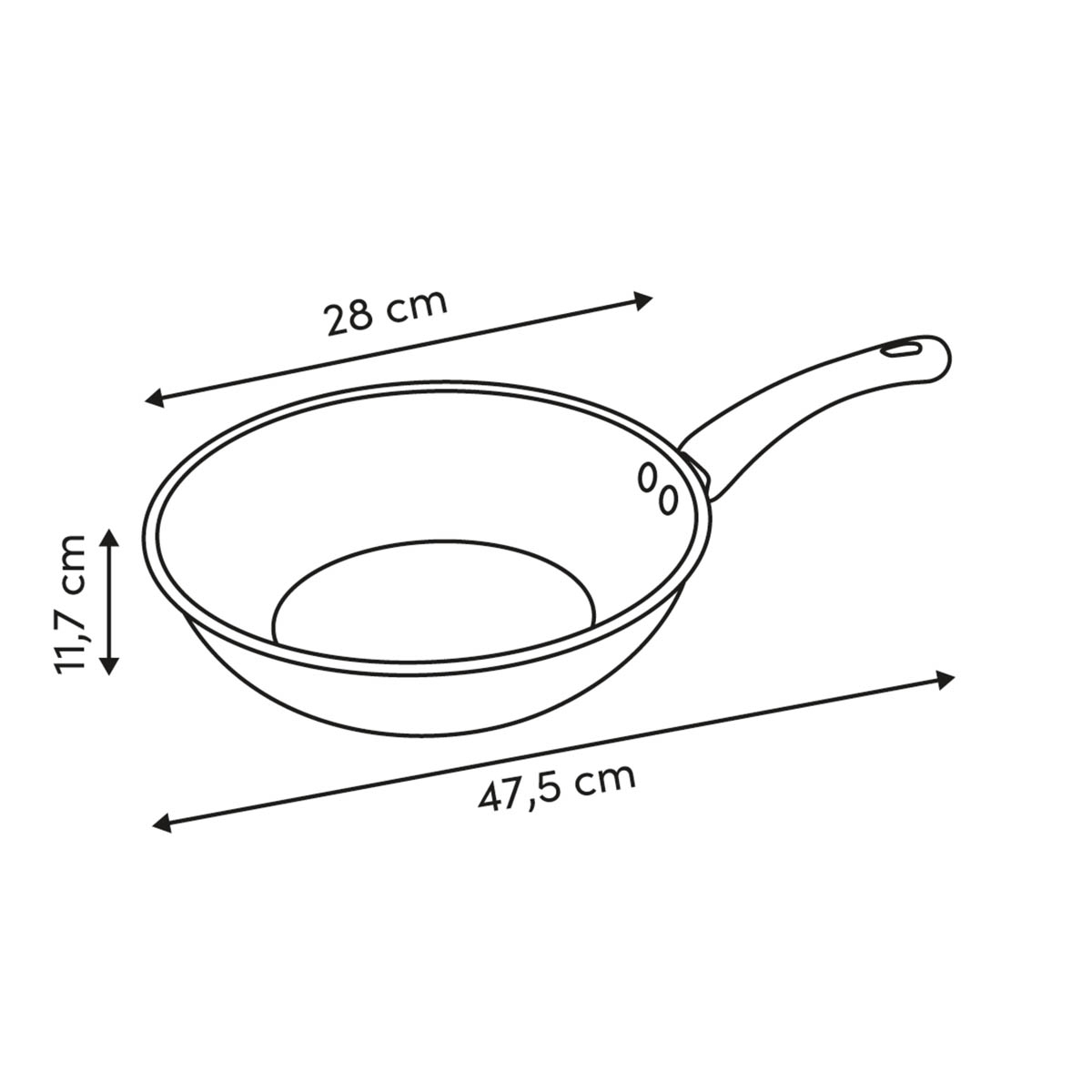 Ανοξείδωτο Wok (28Εκ ) F-V Solstice 209764 Home Μαγειρική - Ζαχαροπλαστική Μαγειρικά Σκεύη Spitishop