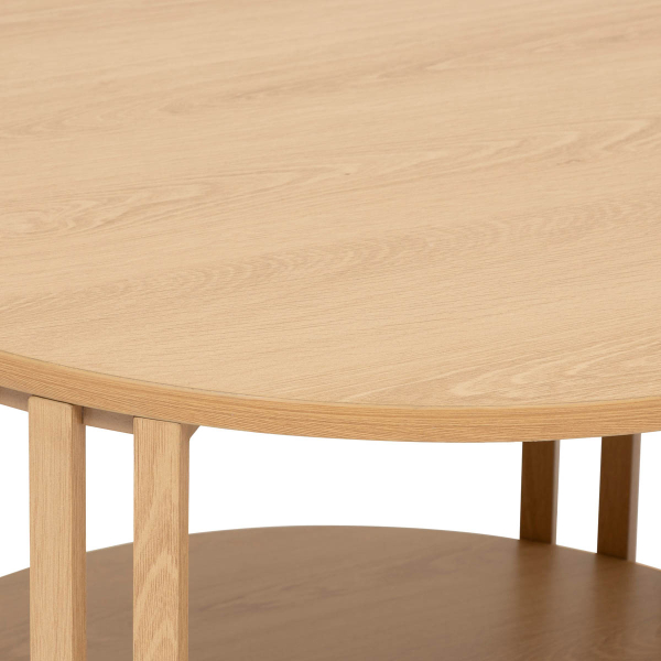 Τραπέζι Σαλονιού Με Ράφι (Φ60x35) F-V Slat 212896